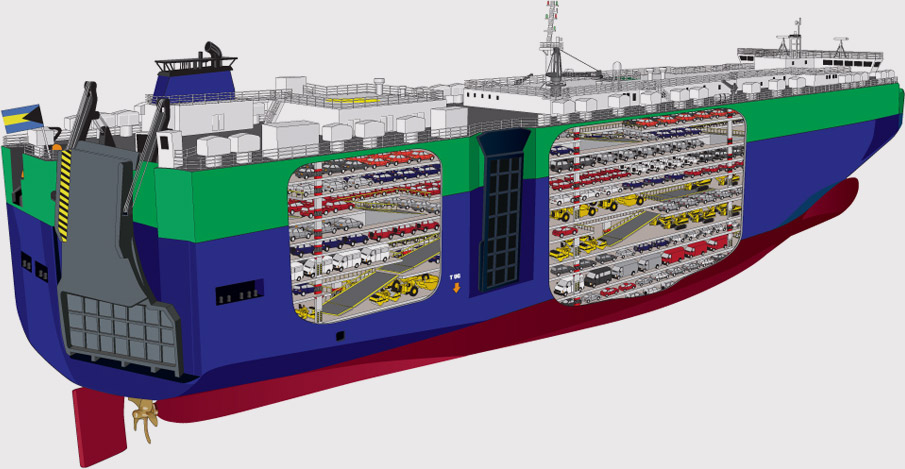 Transporte de vehículos en barco 2