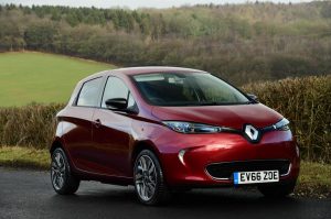 Renault Zoe lateral granate